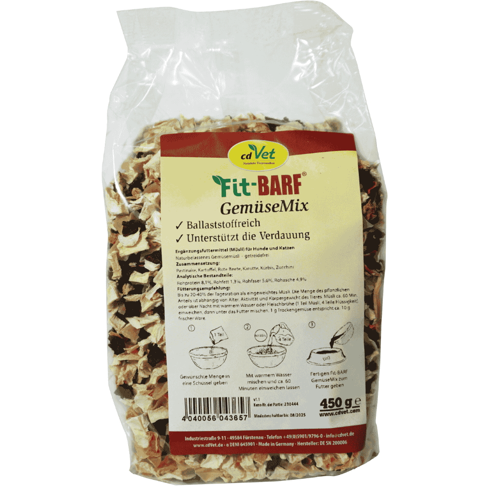 Fit-BARF GemüseMix für Hunde und Katzen im 450 g Beutel