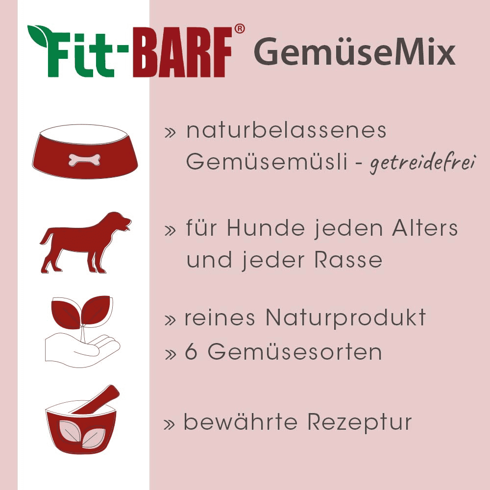 Fit-BARF GemüseMix für Hunde und Katzen Produktvorteile