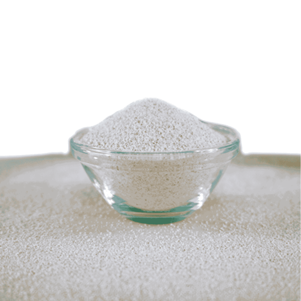 Fit-BARF Eierschalenpulver für Hunde und Katzen in der Glasschale