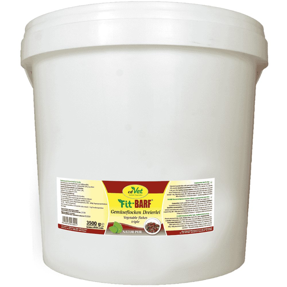 Fit-BARF Gemüseflocken Dreierlei für Hunde im 3,5 kg Eimer