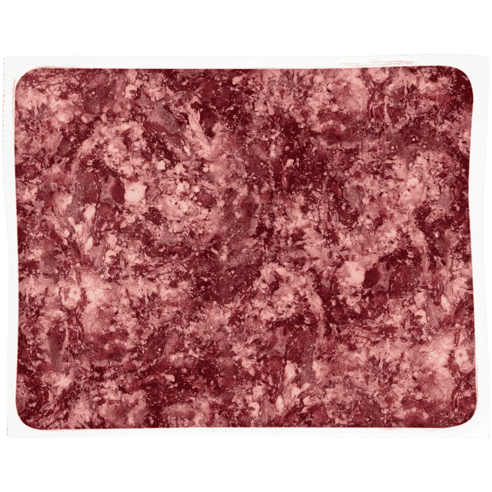 Rindfleisch-Mix mit Pansen für Hunde in der Päckchenverpackung