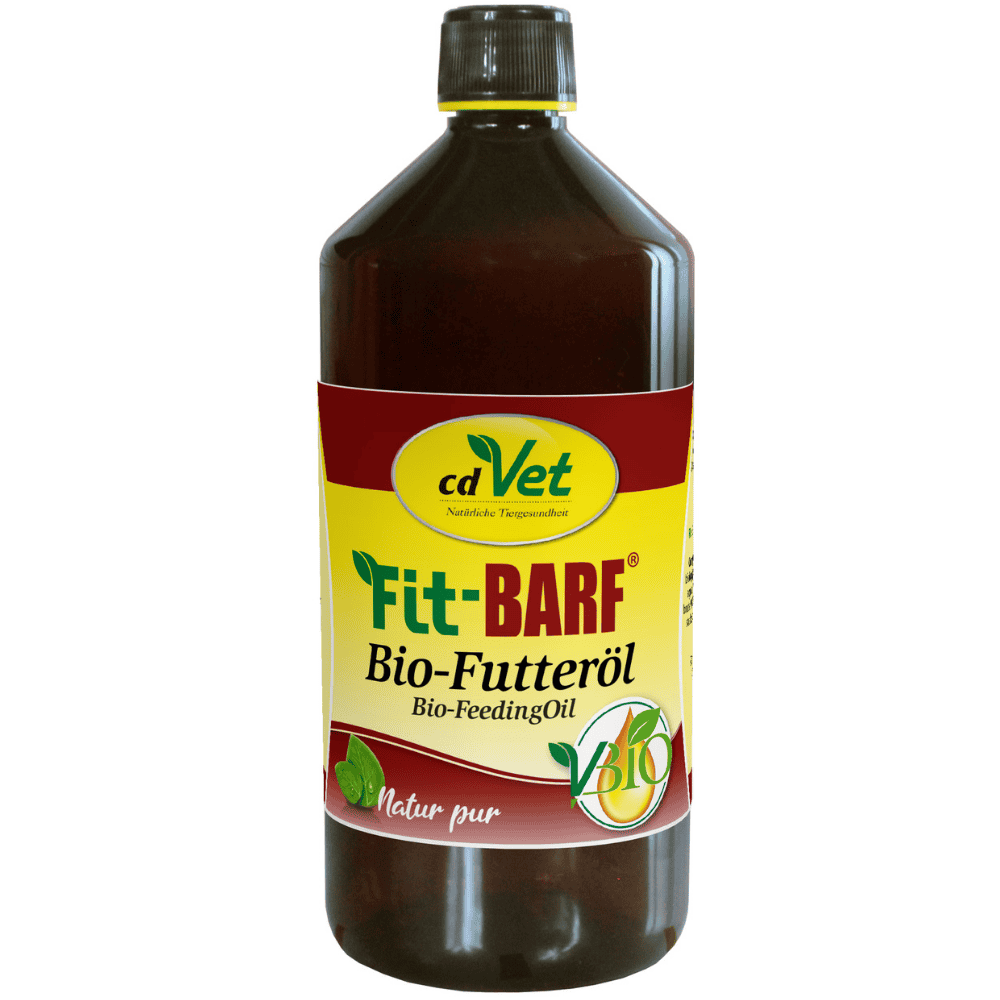 Fit-BARF Bio-Futter-Öl für Hunde und Katzen in der 1 Liter Flasche