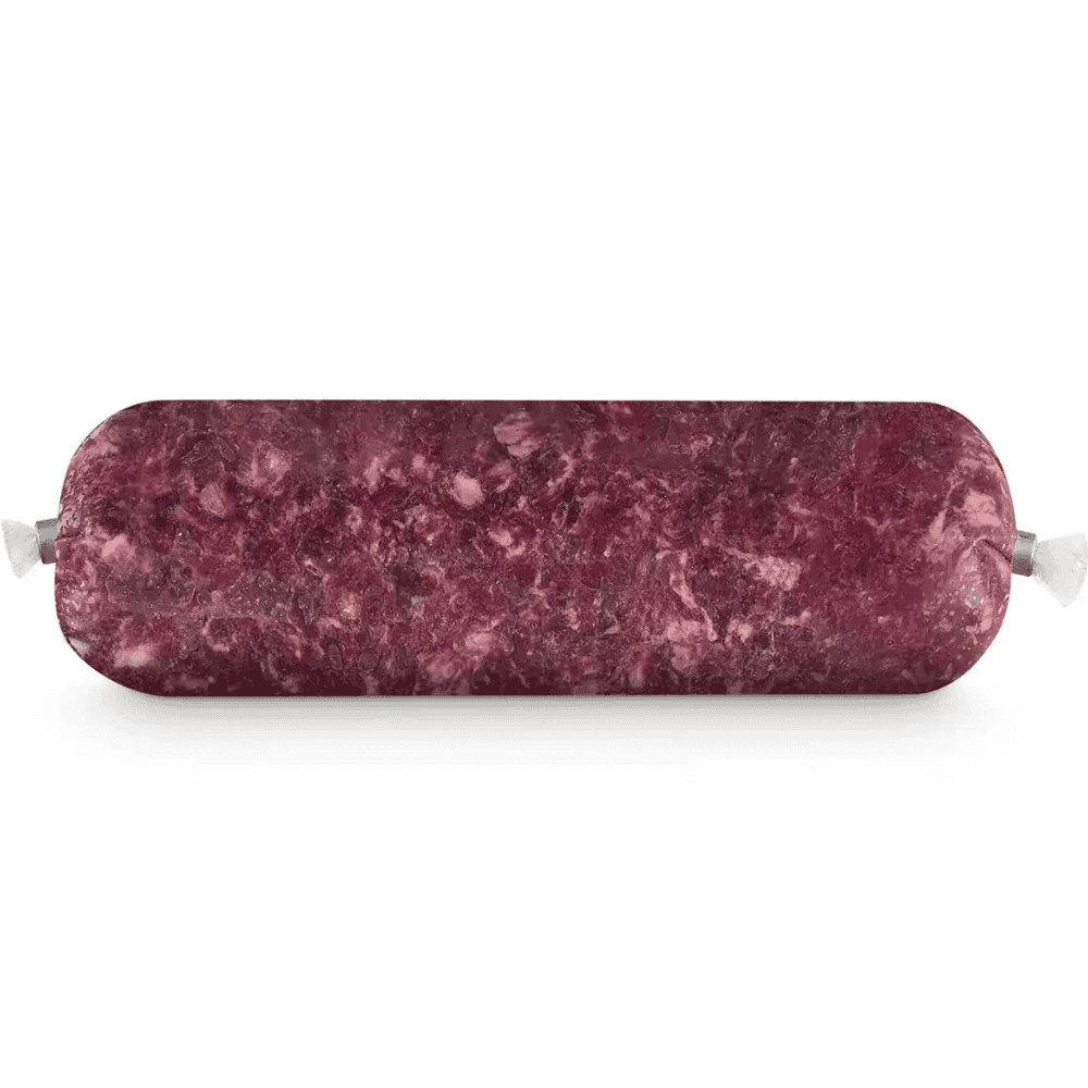 Rindertatar für Hunde und Katzen in der Wurstverpackung