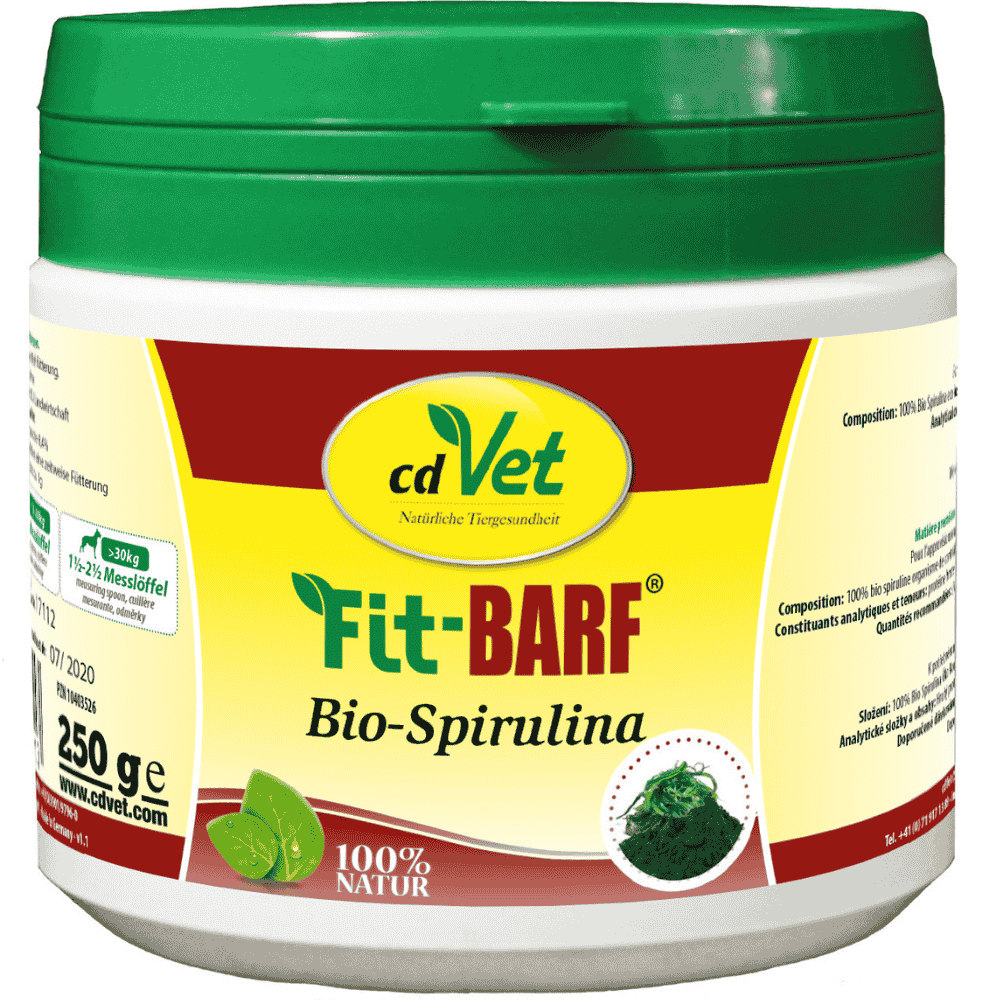Fit-BARF Bio-Spirulina Pulver für Hunde und Katzen in der 250 g Dose