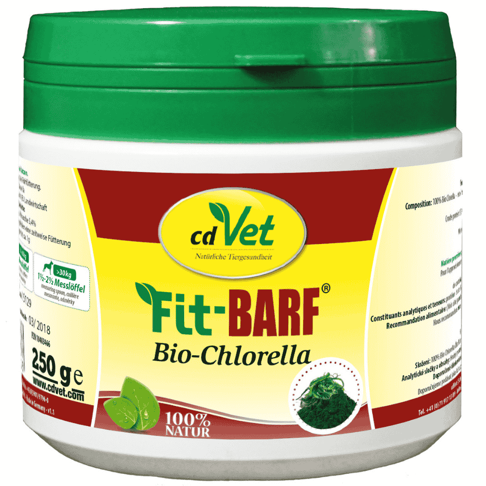 Fit-BARF Bio-Chlorella Pulver für Hunde und Katzen in der 250 g Dose