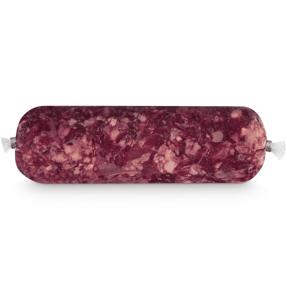 Rindfleisch-Mix Gulasch grob gewolft in der Wurstverpackung