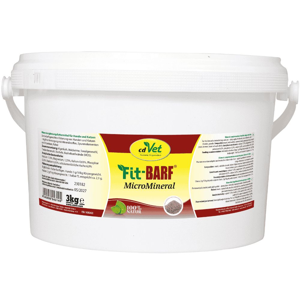Fit-BARF MicroMineral für Hunde und Katzen im 3000 g Eimer