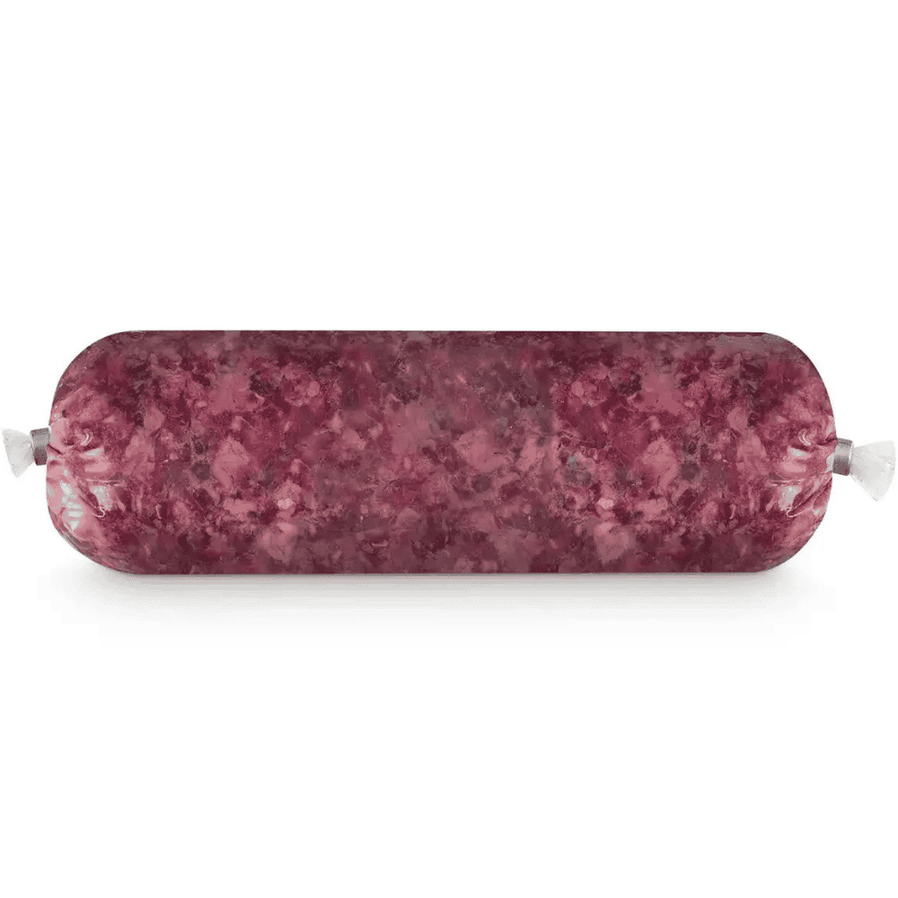 Rindfleisch-Mix mit Pansen für Hunde in der Wurstverpackung