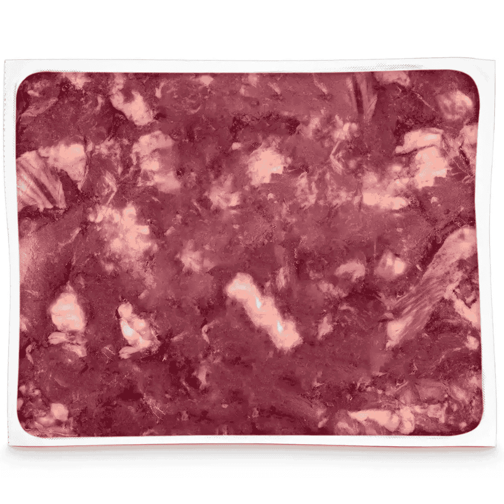 Rinderherz in Stücken Frostfutter für Hunde und Katzen 1000 g in der Päckchenverpackung