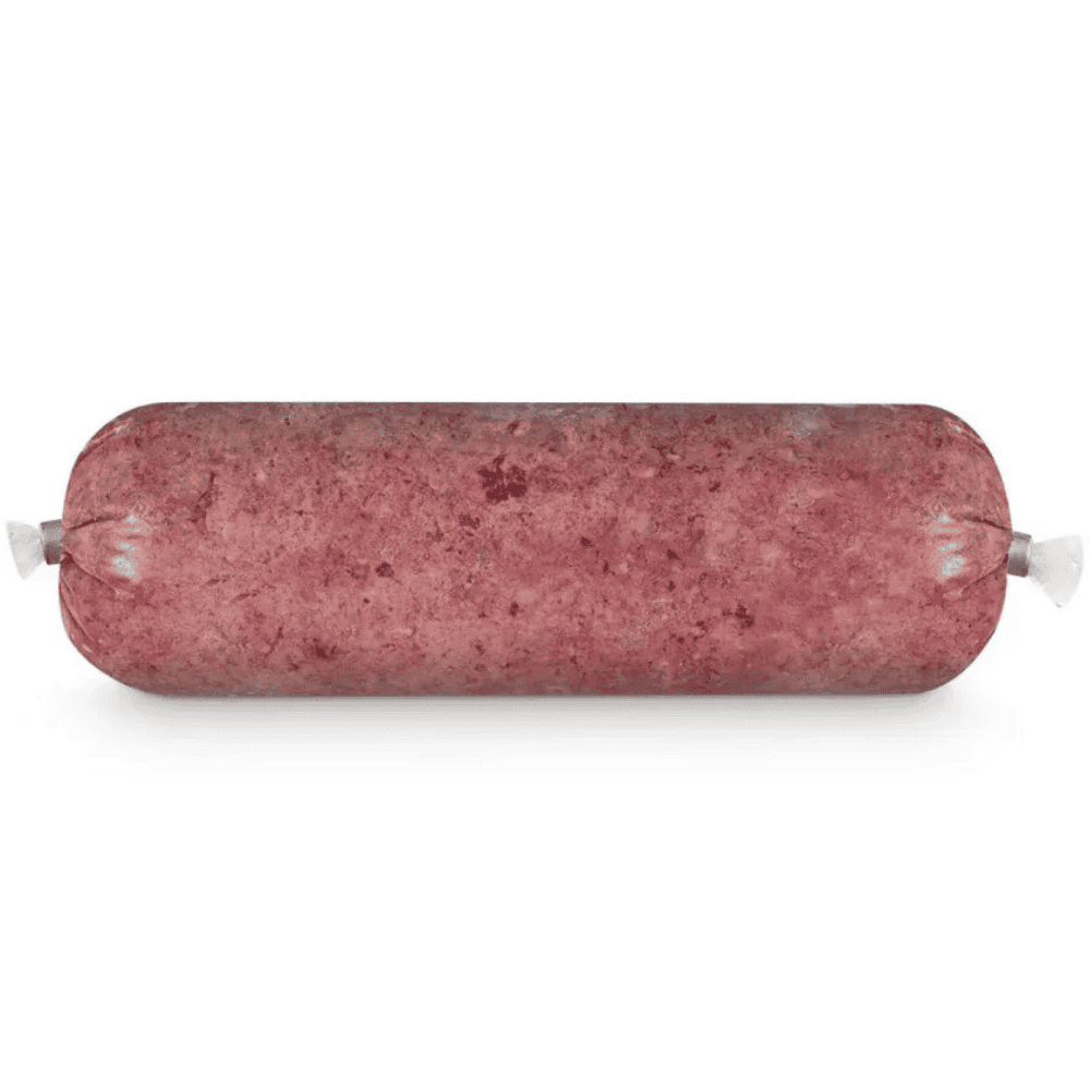 Bio-Rinderbrustbein gewolft für Hunde in der Wurstverpackung