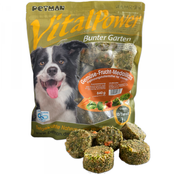 Petman Vital Power Gemüse-Frucht-Medaillons Hundefutter 840 g