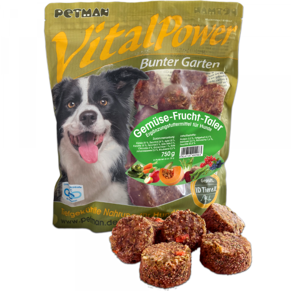 Petman Vital Power Gemüse-Frucht-Taler Hundefutter 750 g
