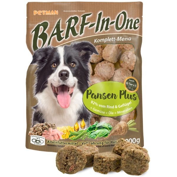 Petman BARF-In-One Pansen Plus Hundefutter tiefgefroren 1000 g