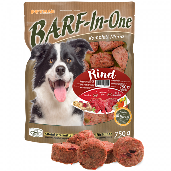 Petman BARF-In-One Rind Hundefutter 750 g