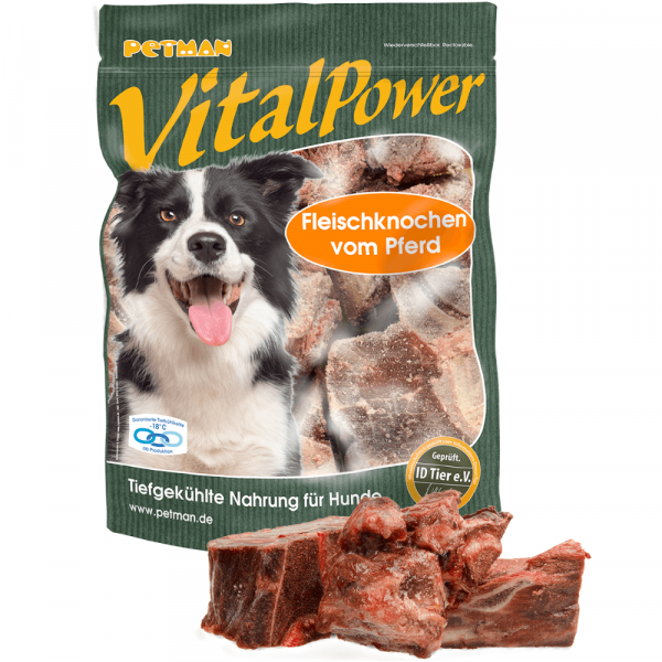 Petman Vital Power Fleischknochen vom Pferd Hundefutter 1000 g