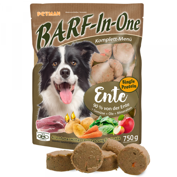 Petman BARF-In-One Ente Hundefutter 750 g