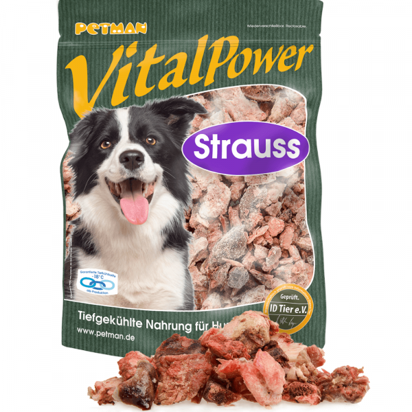 Petman Vital Power Strauß Hundefutter 1000 g Beutel
