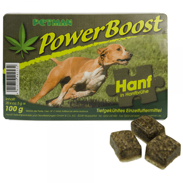 Petman Power Boost Hanf in Hanfbrühe Hundefutter 100 g